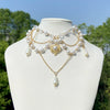 Necklace Imitation Pearl Mixed Gemstone Inlay Electroplating Geometric Animal Zodiac Style