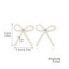 Necklace Imitation Pearl Rice Beads Bow Geometric Electroplating Small Fresh Style Women's