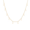 Necklace Imitation Pearl Tassel Stainless Steel Geometric Electroplated