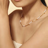 Necklace Imitation Pearl 316L Stainless Steel Geometric Electroplated Light Luxury Sweet Style For Women