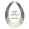 Necklace Imitation Pearl Ushaped Geometric British Retro Pearlescent Treatment Snake Bone Chain Women's
