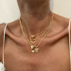 Necklace Iron Chain Alloy Heart Shape Geometric Electroplating For Women
