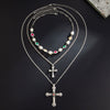 Necklace Iron Zinc Alloy Alloy Heart Geometric Shaped Set With Diamonds Clavicle Chain For Women
