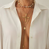 Necklace Iron Zinc Alloy Alloy Heart Geometric Shaped Set With Diamonds Clavicle Chain For Women