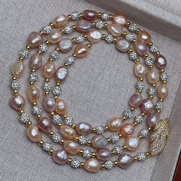 Necklace Jewelry Alloy Freshwater Pearl Baroque Long Light Luxury Street Personality Exaggerated Neutral Niche Ins Popular Sweet Natural Cool Style