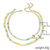Necklace Jewelry Artificial Crystal Pendant Stainless Steel Snake Bone Chain Geometric Handmade