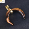 Necklace Jewelry Crystal Semiprecious Stone Moon Pendant Plated Gold Unisex Minimalist Natural Stone Copper Accessories