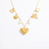 Necklace Jewelry Freshwater Pearl Heart Shape Geometric Titanium Steel Electroplated 18K Real Gold Pendant Clavicle Chain For Women
