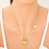 Necklace Jewelry Freshwater Pearl Heart Shape Geometric Titanium Steel Electroplated 18K Real Gold Pendant Clavicle Chain For Women