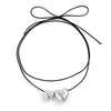 Necklace Jewelry Gothic Style Wax Line Heart Shaped Bow Geometric Electroplated
