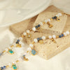 Necklace Jewelry Handmade 316L Stainless Steel Gold Plated Freshwater Pearl Natural Stone Geometric Style