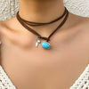Necklace Jewelry Korean Velvet Imitation Pearl Alloy Geometric Electroplated