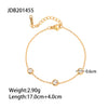 Necklace Jewelry Round Zircon Titanium Steel Geometric Electroplated