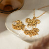 Necklace Jewelry Stainless Steel Bow Pendant For Women With Electroplating And Ins Style