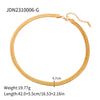 Necklace Jewelry Stainless Steel Geometric Flat Snake Chain Electroplated For Women