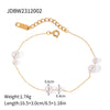 Necklace Jewelry Stainless Steel Pearl Electroplating Geometric For Women