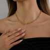 Necklace Jewelry Stainless Steel Titanium Steel Geometric Cross Chain Electroplating Design