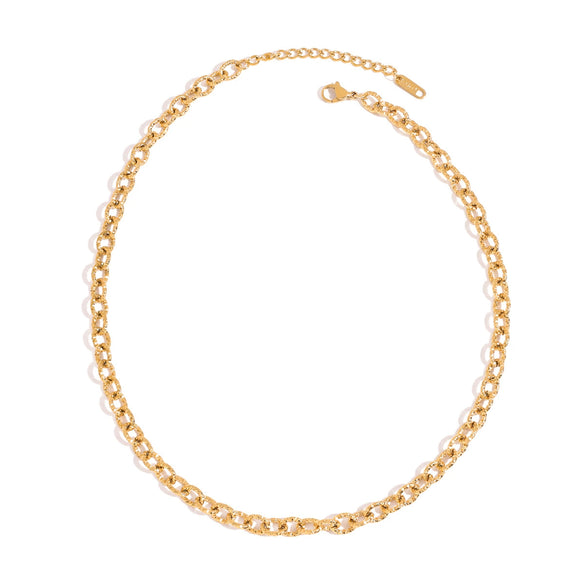 Necklace Jewelry Stainless Steel Titanium Steel Geometric Cross Chain Electroplating Design
