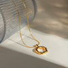 Necklace Jewelry Stainless Steel Titanium Steel Geometric Irregular Hammer Grain Round Snake Bone Chain Electroplated For Women