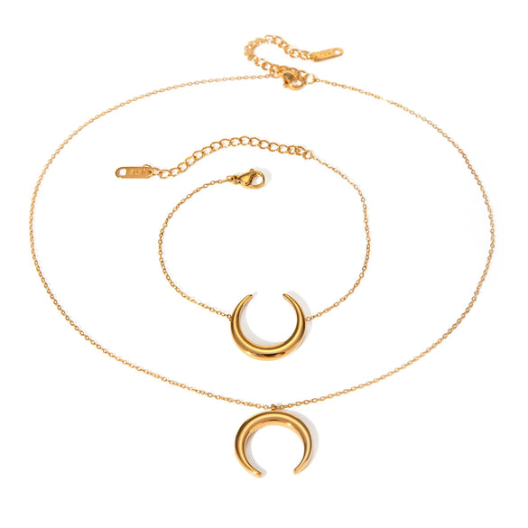 Necklace Jewelry Stainless Steel Titanium Steel Geometric Pendant Electroplating For Women