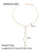 Necklace Jewelry Stainless Steel Titanium Steel Geometric Tassel Pendant Electroplating For Women