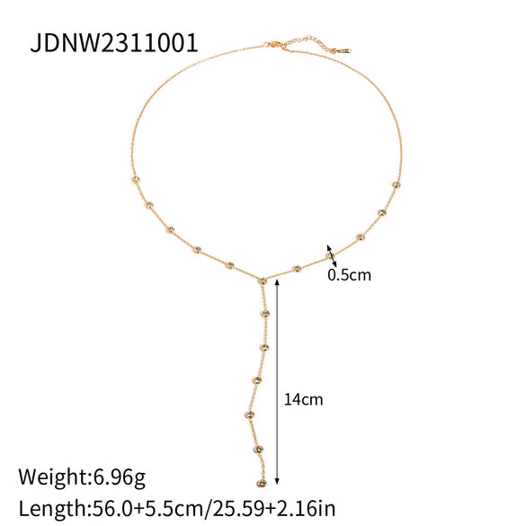 Necklace Jewelry Stainless Steel Titanium Steel Geometric Tassel Pendant Electroplating For Women