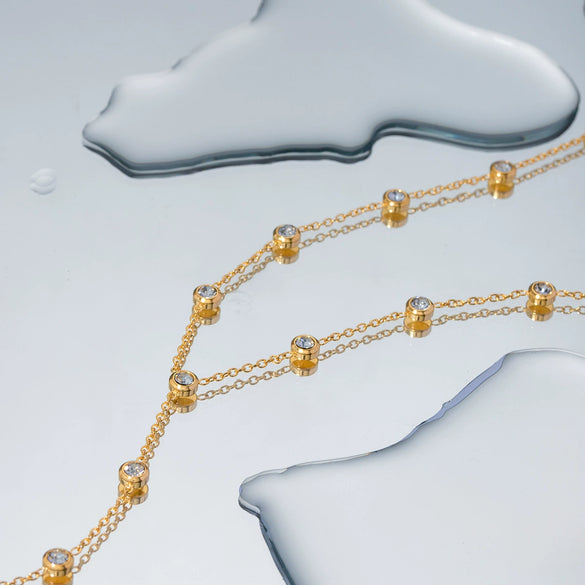 Necklace Jewelry Stainless Steel Titanium Steel Geometric Tassel Pendant Electroplating For Women