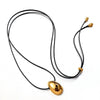 Necklace Leather Rope Pearl Goldplated Artificial Gemstones Semiprecious Stones 316L Stainless Steel Drop Shape Vervain Chain Women's
