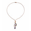 Necklace Leather Wax Thread Alloy Chalcedony Tiger Stone Geometric Handmade Women