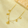 Necklace Marine Series Titanium Steel Shell Pearl Pendant Electroplated Stainless Steel 18K For Women