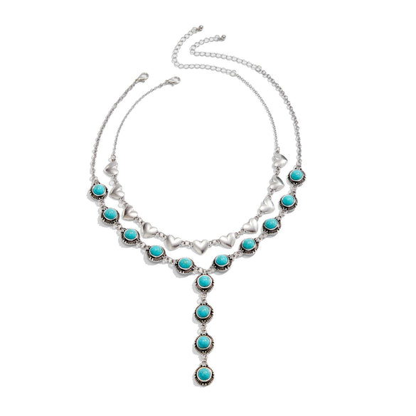 Necklace Metal Heart Shape Geometric Pattern Electroplating Alloy For Women