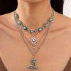 Necklace Metal Heart Shape Geometric Pattern Electroplating Alloy For Women
