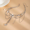 Necklace Metal Rivet Love Pendant Tassel Iron Chain Alloy Imitation Pearl Stainless Steel Ribbed Pendant Heart Shape Geometric Electroplating