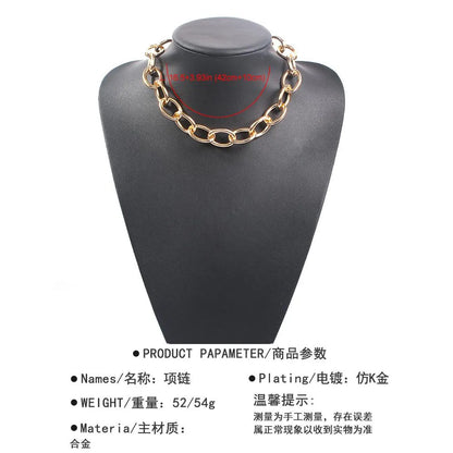 Necklace Metal Thick Chain Short Paragraph Chain Neck Chain Clavicle Chain