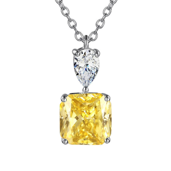 Necklace Mixed Gem Inlay Pink Zircon On Copper With Ochain For Women