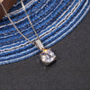 Necklace Mixed Gemstone Inlaid Copper Pendant With Geometric Pattern And Bamboo Chain