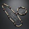 Necklace Mixed Material Wooden Beads Geometric Handmade For Men