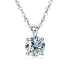 Necklace Moissanite 925 Sterling Silver 18K Gold Plated Geometric High Sense Female