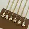 Necklace Natural Freshwater Pearl Irregular Copper Geometric Electroplating Luxury Niche Design