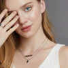 Necklace Natural Geometric Green Moss Stone S925 Silver Inlaid With Water Grass Agate Retro Style