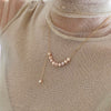 Necklace Natural Pearl 925 Silver Geometric Alien Shape For Women