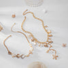 Necklace Natural Shell Conch Imitation Pearl Metal Starfish Alloy Pendant Geometric Constellation Electroplated