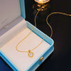 Necklace Natural Shell Heart Titanium Steel Copper Gold Electroplated Geometric Style