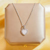 Necklace Natural Shell Heart Titanium Steel Copper Gold Electroplated Geometric Style