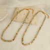 Necklace Natural Stone Beaded 316L Stainless Steel Electroplated Fashion Regular Chain