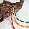 Necklace Natural Stone Beads Titanium Steel Geometric Electroplating Women's Fashion Jewelry