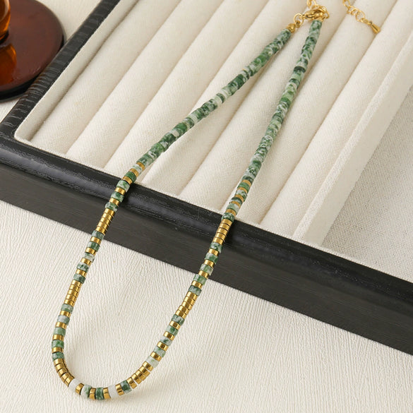 Necklace Natural Stone Copper Geometric Handmade For Women