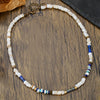 Necklace Natural Stone Freshwater Shell Beaded Maillard Style Stainless Steel Geometric Oshaped Chain Handmade