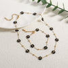 Necklace Natural Stone Stainless Steel Geometric Daisy Handmade Design