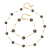 Necklace Natural Stone Stainless Steel Geometric Daisy Handmade Design